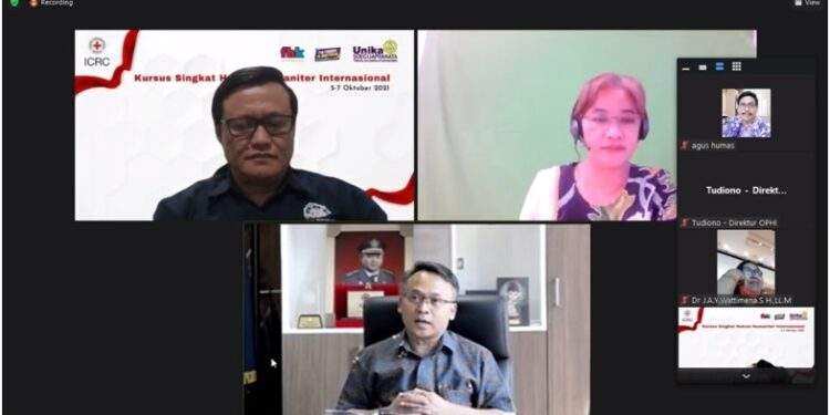 FHK Unika Gandeng ICRC Indonesia – Timor Leste Selenggarakan Kursus Online Singkat Hukum Humaniter Internasional