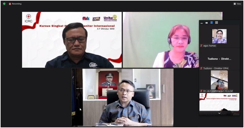 Fakultas Hukum Komunikasi Unika Soegijapranata Bersama ICRC Selenggarakan Kursus Singkat HHI