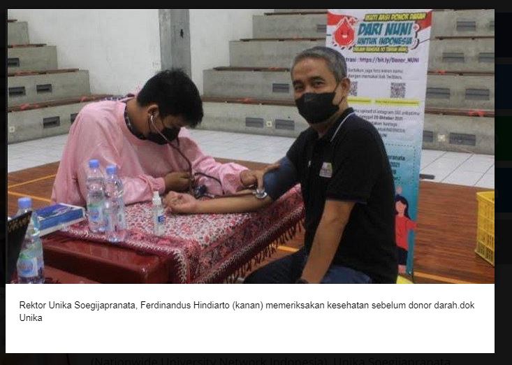 Peringati 10 Tahun Nationwide University Network Indonesia, Unika Gelar Donor Darah