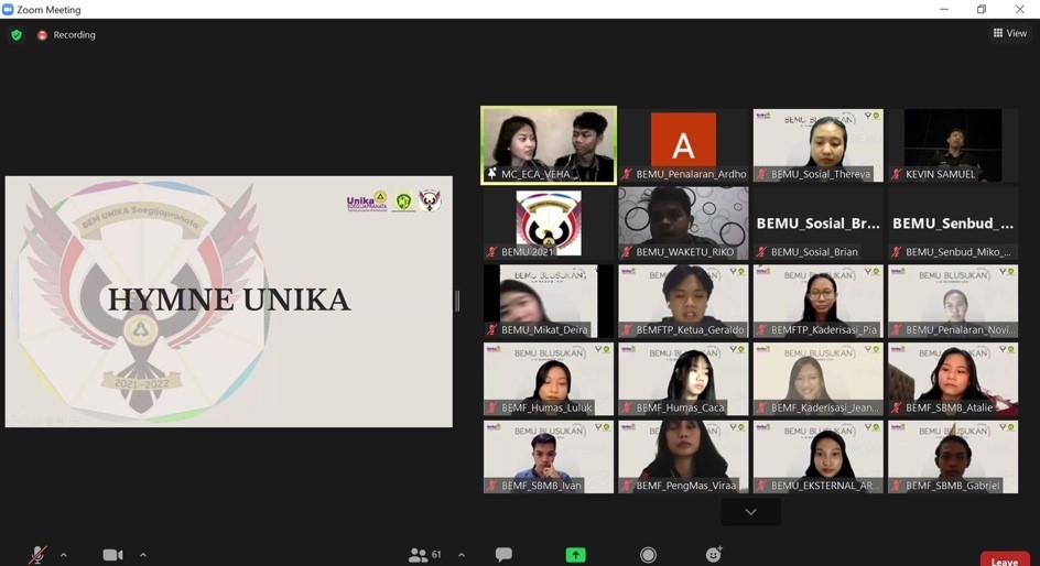 MEMBANGUN KOORDINASI DAN INTERAKSI ANTAR ORGANISASI KEMAHASISWAAN DI UNIKA DENGAN ADANYA PROGAM KERJA BEMU BLUSUKAN MEMBANGUN KOORDINASI DAN INTERAKSI ANTAR ORGANISASI KEMAHASISWAAN DI UNIKA DENGAN ADANYA PROGAM KERJA BEMU BLUSUKAN