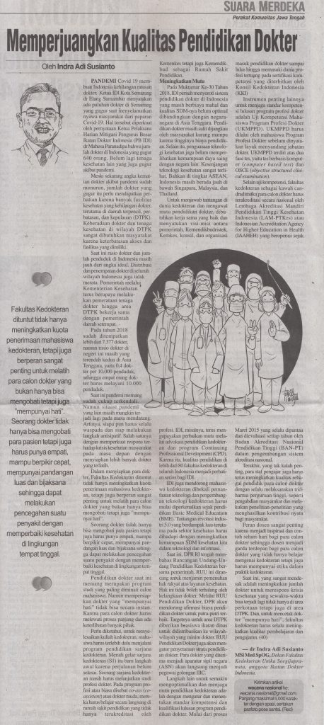 Memperjuangkan Kualitas Pendidikan Dokter Memperjuangkan Kualitas Pendidikan Dokter