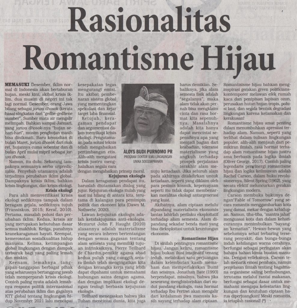 Rasionalitas Romantisme Hijau