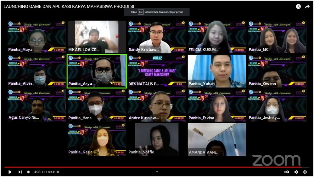 Mahasiswa Sistem Informasi Unika Launching 10 Game dan Aplikasi