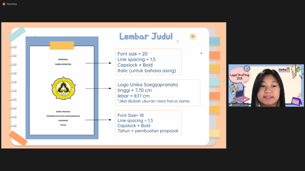 Gambar 1. Sesi Penjelasan Materi Tentang Proposal dan LPJ