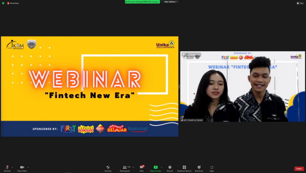 Gambar 1. Acara webinar fintech new era