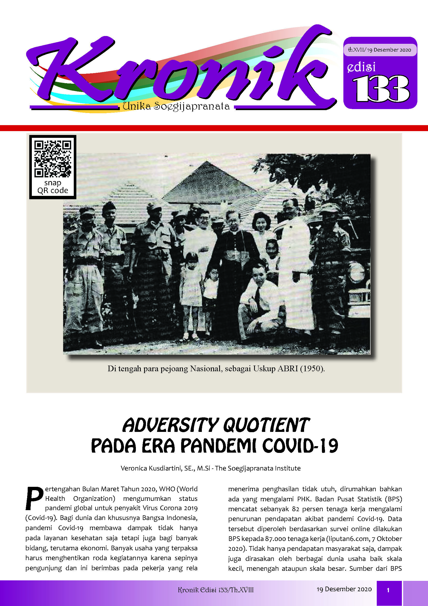Kronik 133 – Liputan Wisuda Periode IV 2020