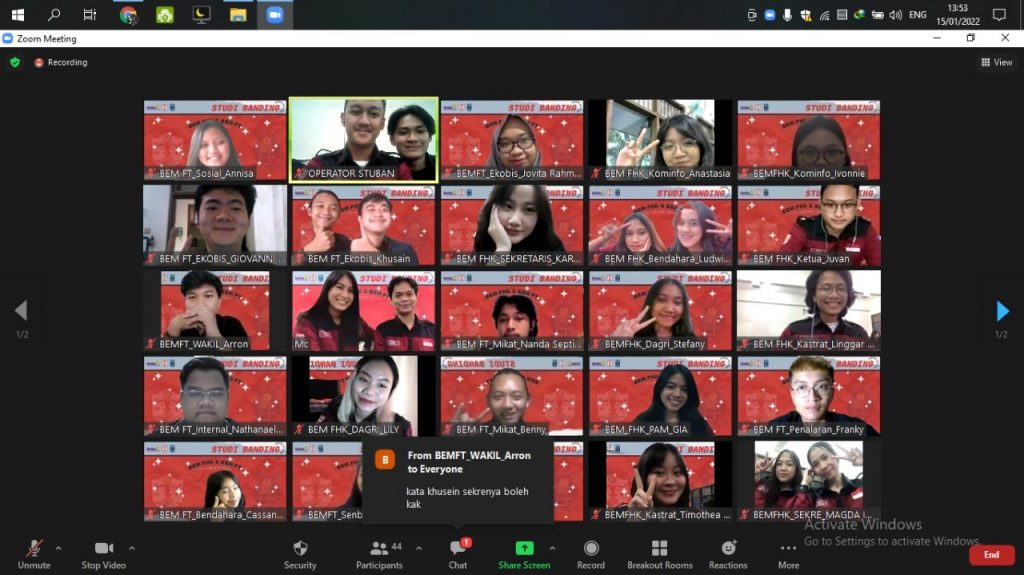 STUDI BANDING I BEM FAKULTAS HUKUM DAN KOMUNIKASI 2022