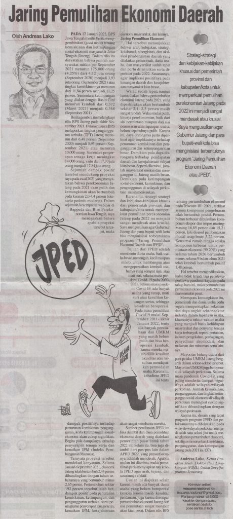 Jaring Pemulihan Ekonomi Daerah