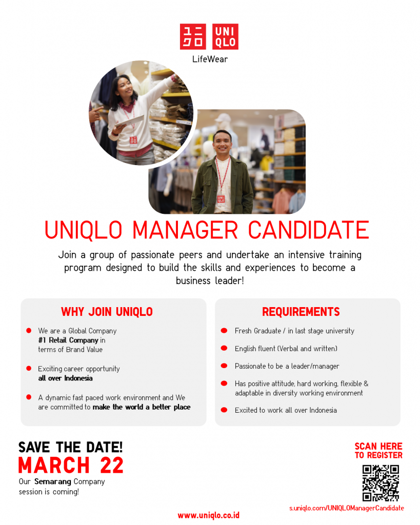 krullen grijs Keel Uniqlo Manager Candidate @ Uniqlo – UNIKA