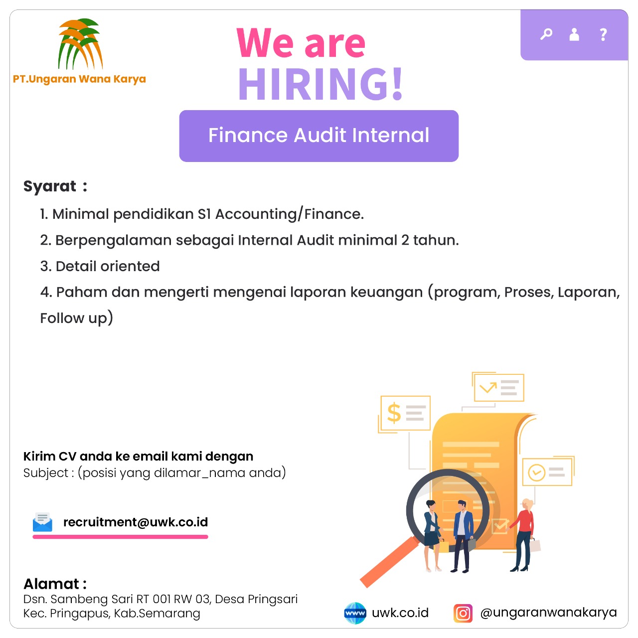 Finance Audit Internal @ PT Ungaran Wana Karya Finance Audit Internal @ PT Ungaran Wana Karya