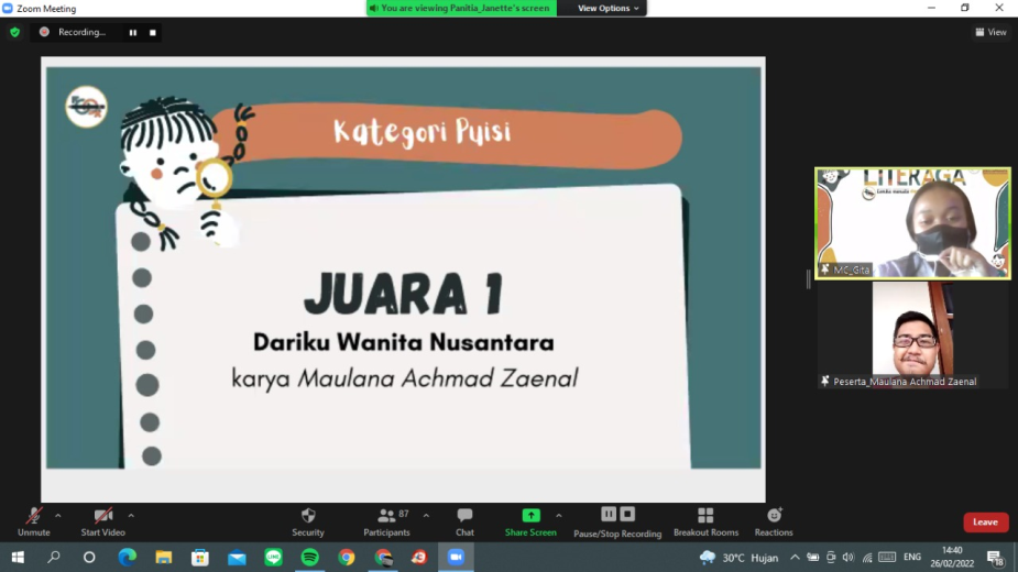 LITERAGA : MEMBANGUN MINAT LITERASI GENERASI MUDA