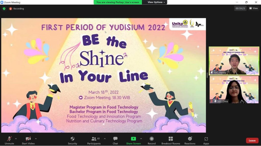 Pembukaan dan Doa Bersama Yudisium FTP Periode I Tahun 2022