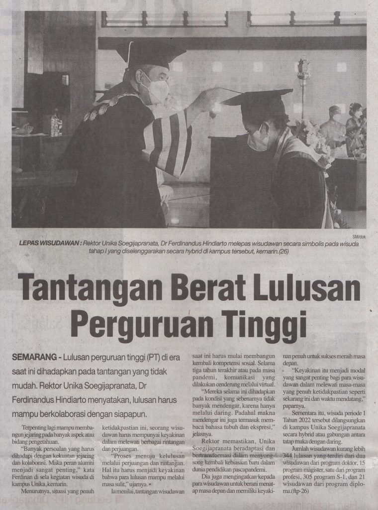 Tantangan Berat Lulusan Perguruan Tinggi