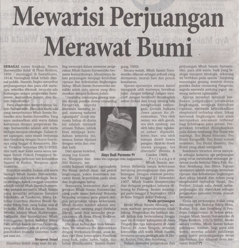 Mewarisi Perjuangan Merawat Bumi
