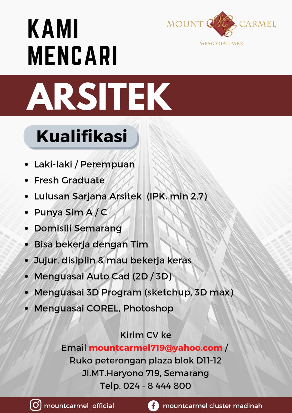 Arsitek @ Mount Carmel
