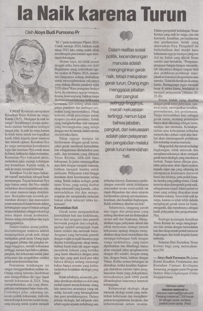 Ia Naik karena Turun