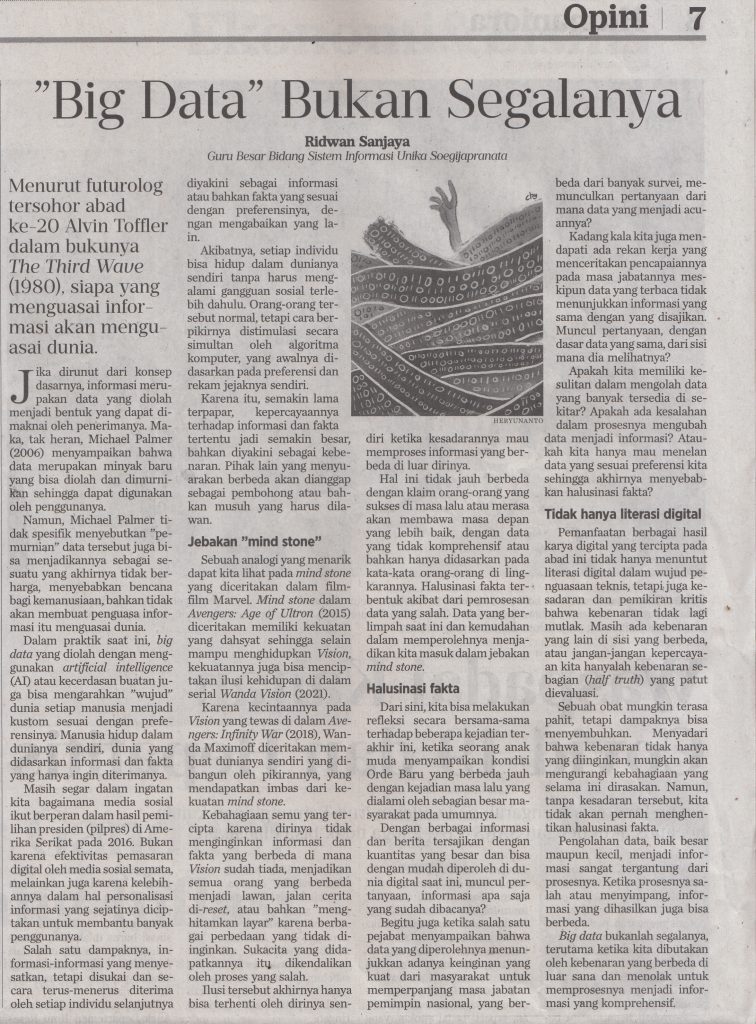 ”Big Data” Bukan Segalanya