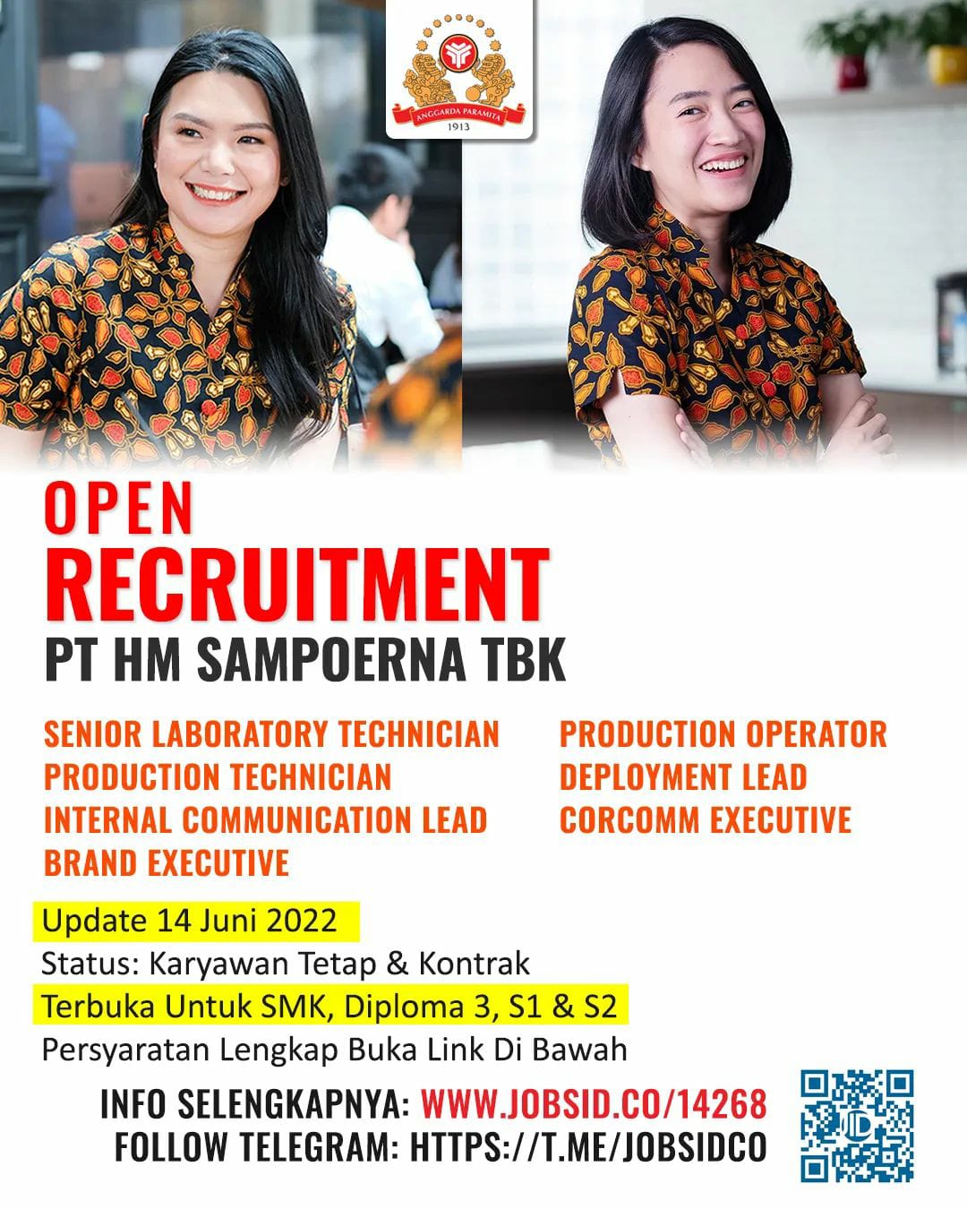 Open Recruitment @ PT HM Sampoerna, Tbk