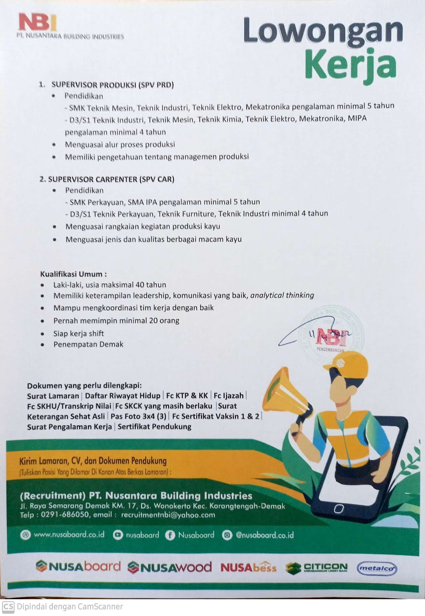 Supervisor @ SNI Group ( NBI )