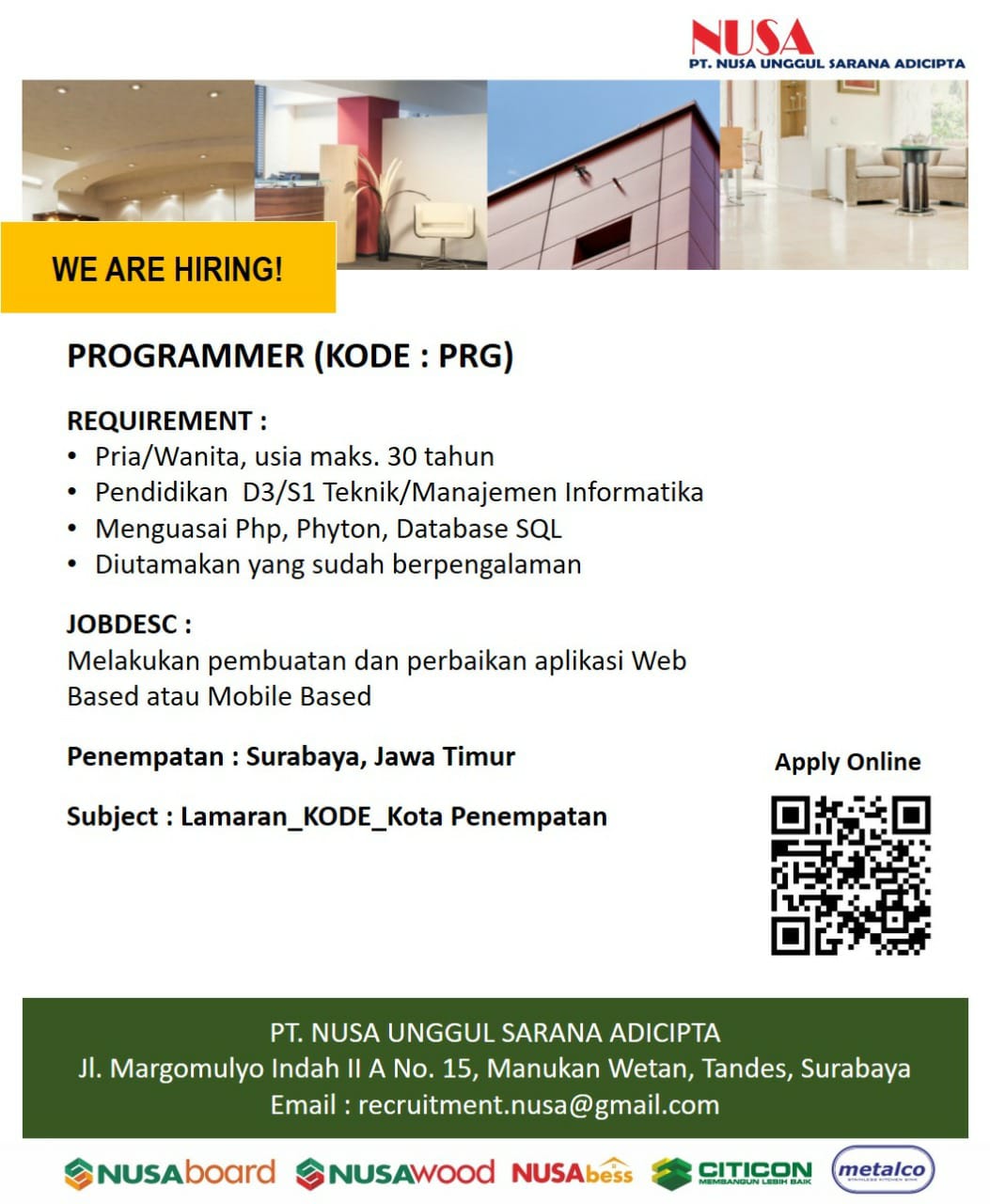 Programmer @ SNI Group ( NUSA )