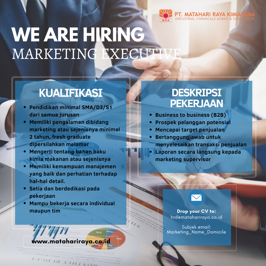 Marketing Executive @ PT Matahari Raya Kimiatama
