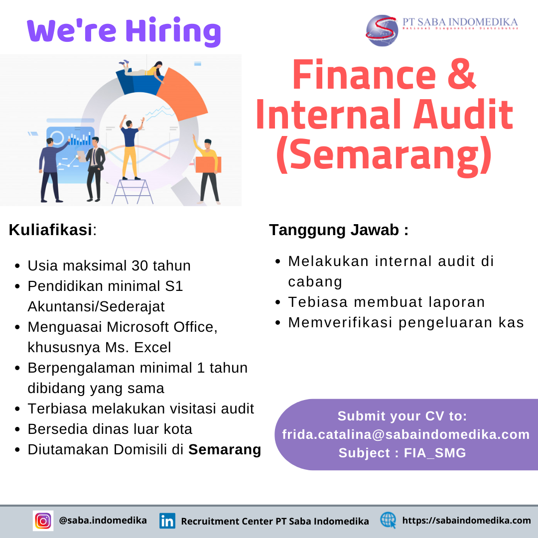 Finance & Internal Audit @ PT Saba Indomedika