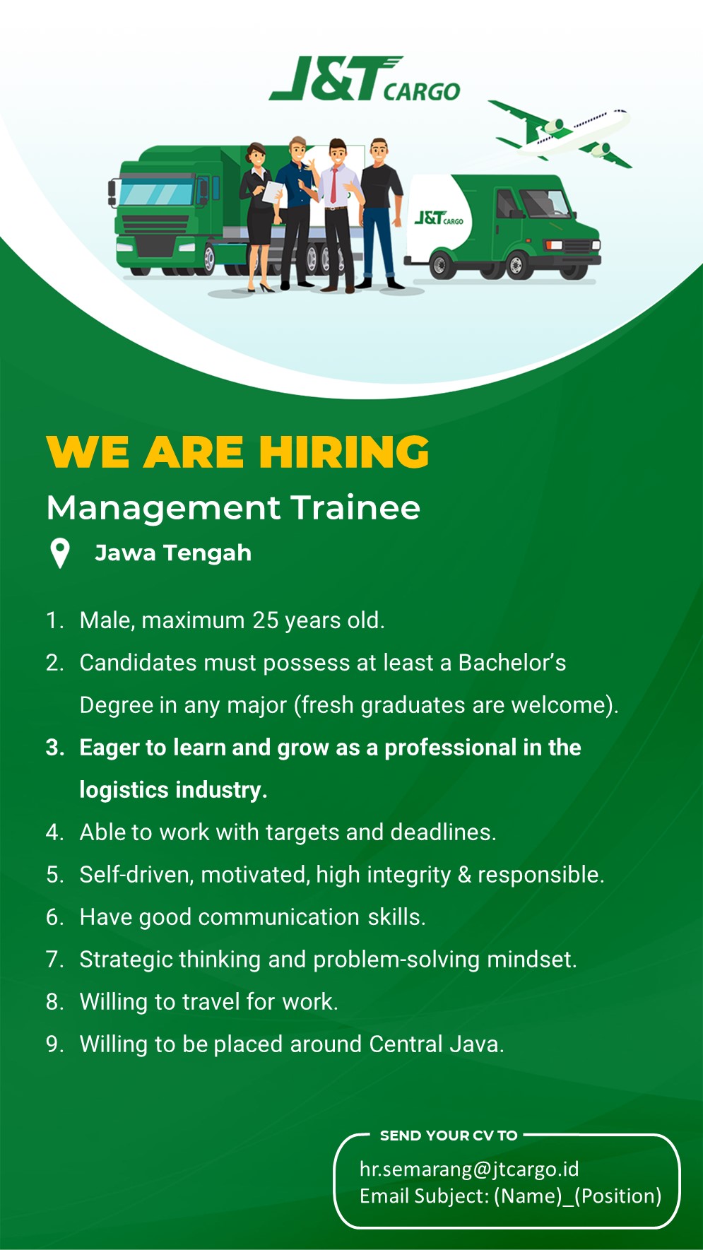 Management Trainee @ J & T Cargo