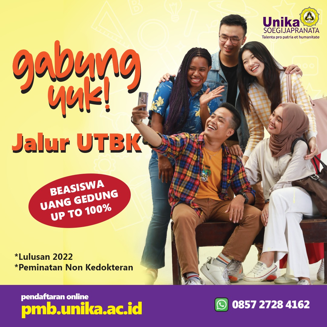 Rasakan Pengalaman Belajar dan Wujudkan Mimpi dengan Beasiswa Masuk Unika Soegijapranata Semarang Rasakan Pengalaman Belajar dan Wujudkan Mimpi dengan Beasiswa Masuk Unika Soegijapranata Semarang