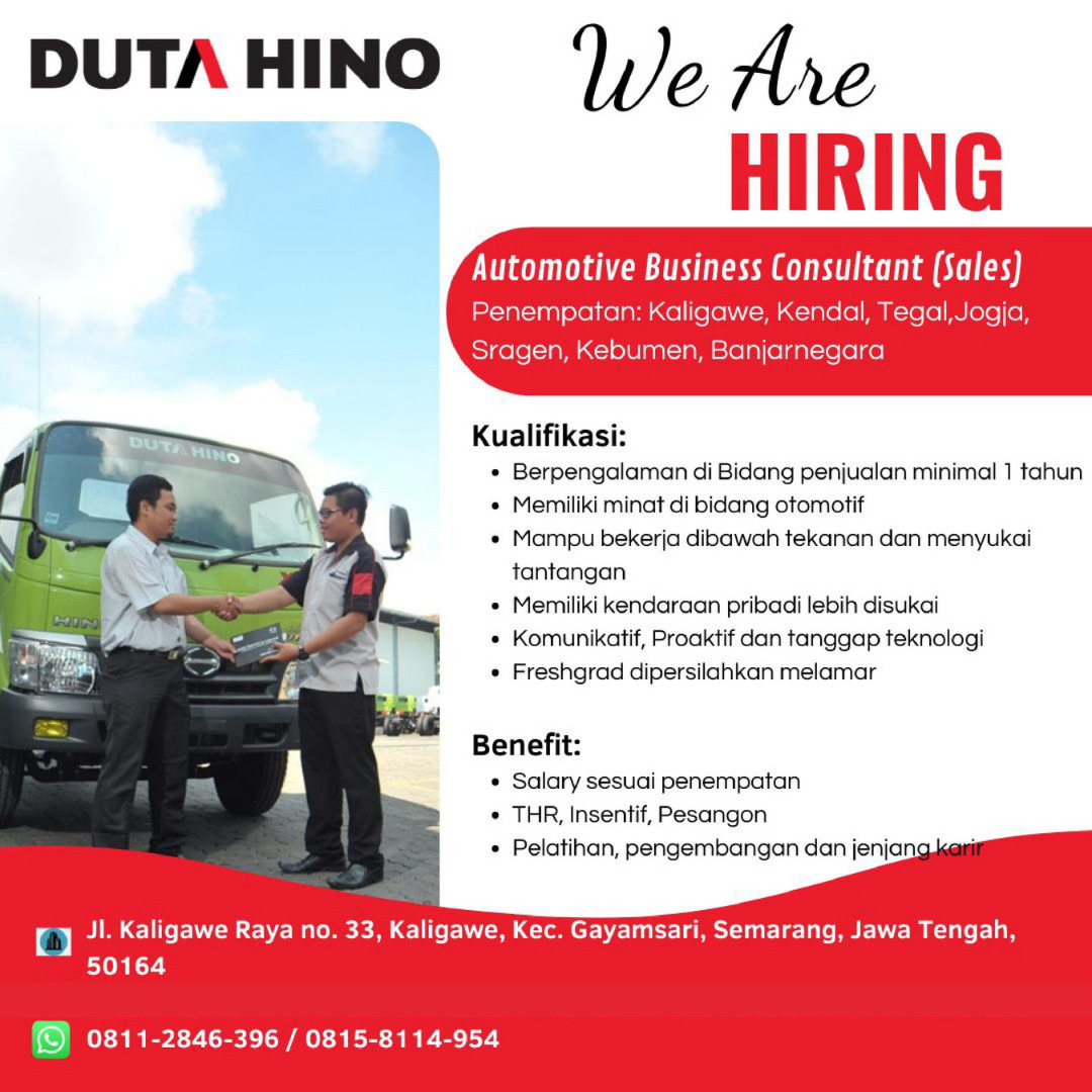 Automotive Business Consultant ( Sales ) @ Duta Cemerlang