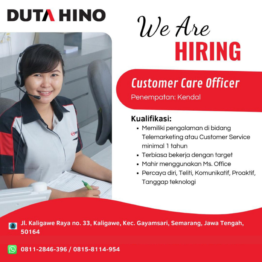 Customer Care Officer @ Duta Cemerlang
