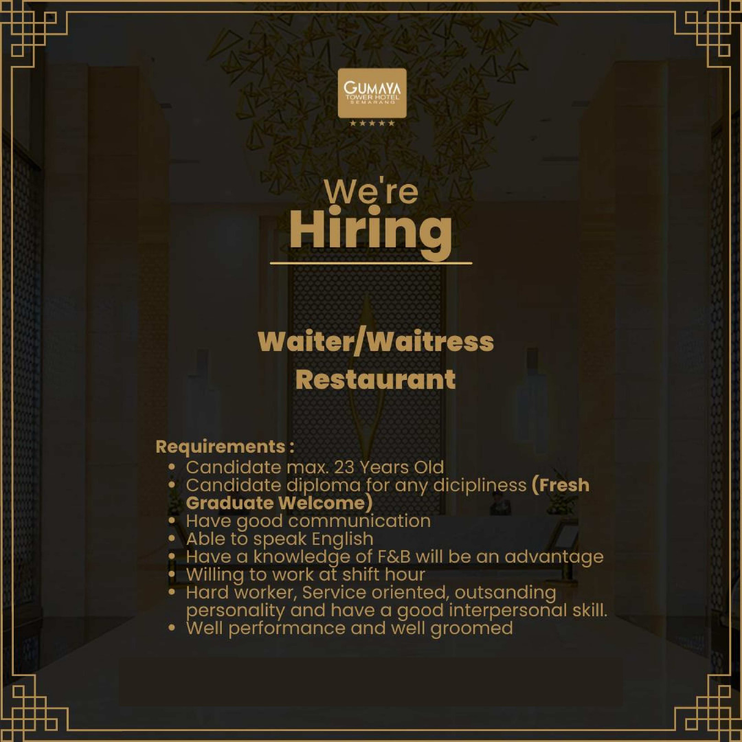 Waiter/Waitress Restaurant @ Gumaya
