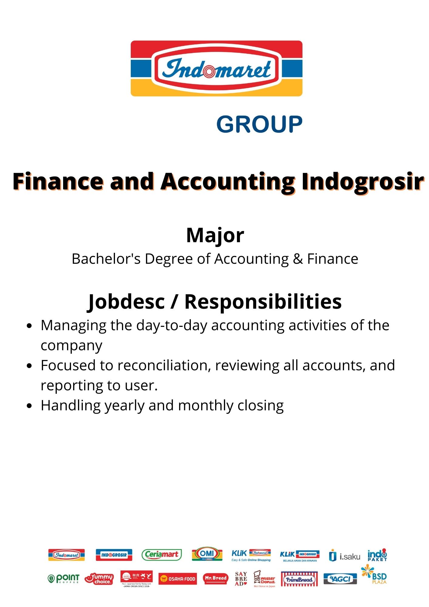 Finance and Accounting Indogrosir @ Indomaret Group