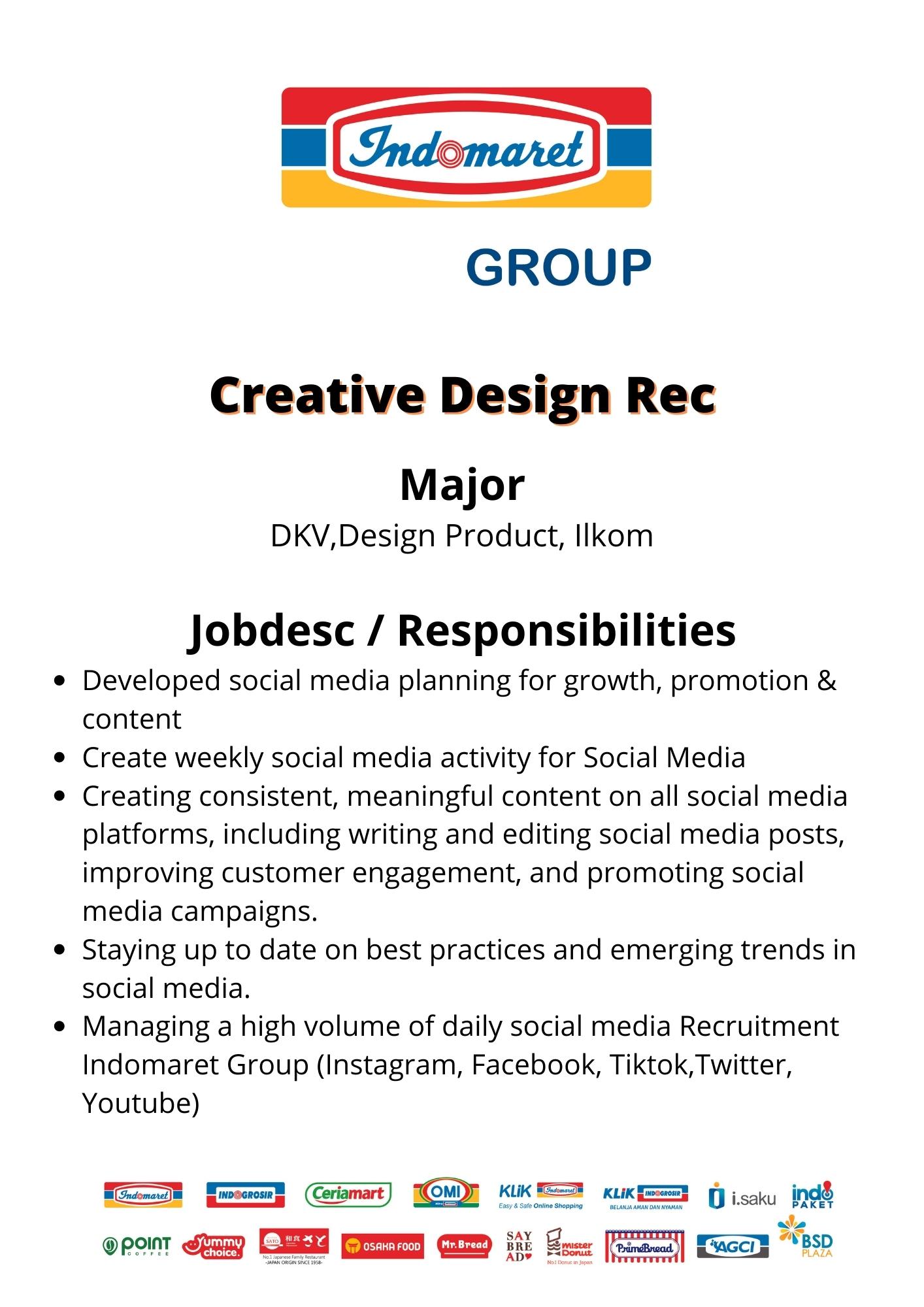Creative Design Rec Major @ Indomaret Group