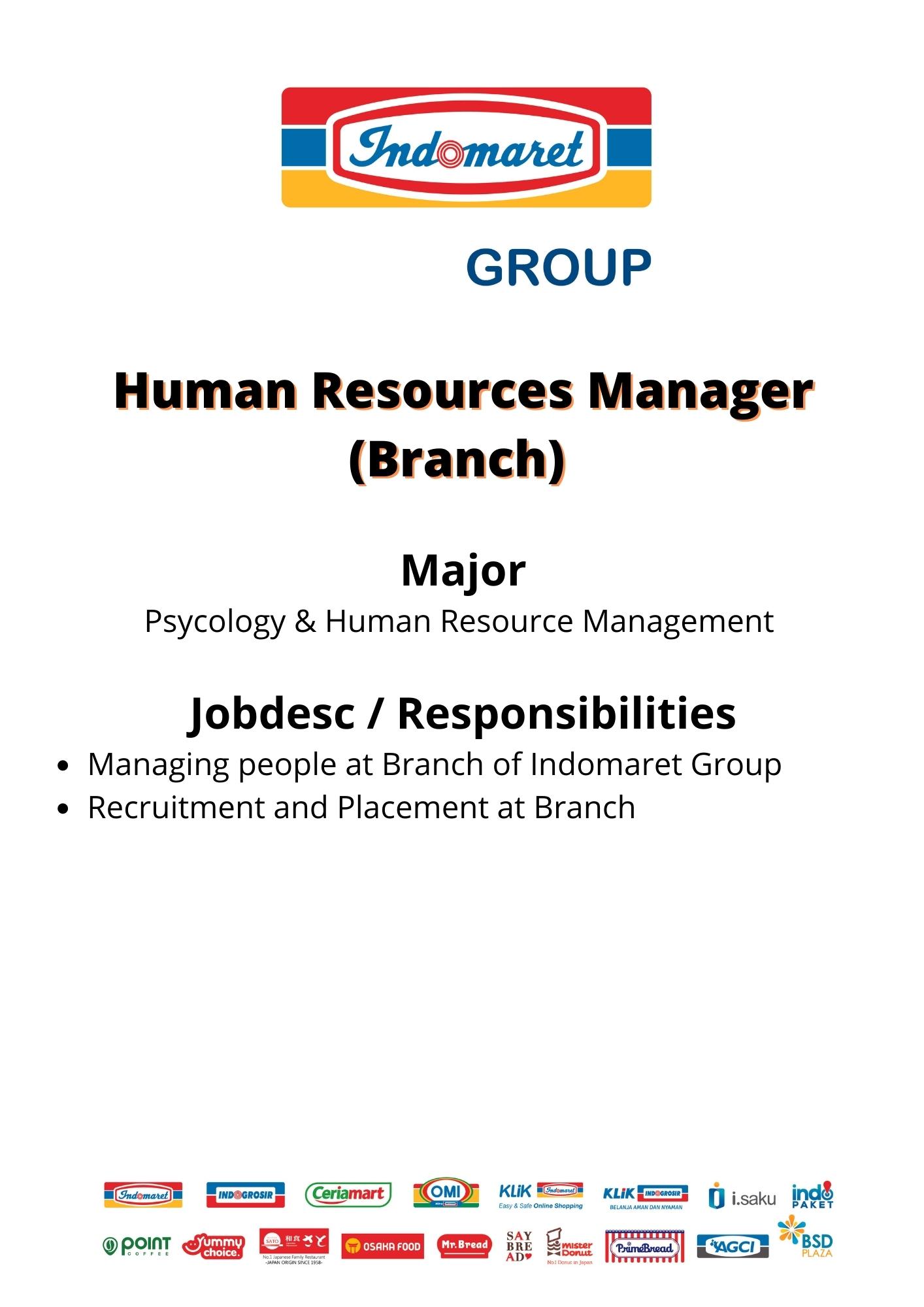 Human Resource Manager @ Indomaret Group