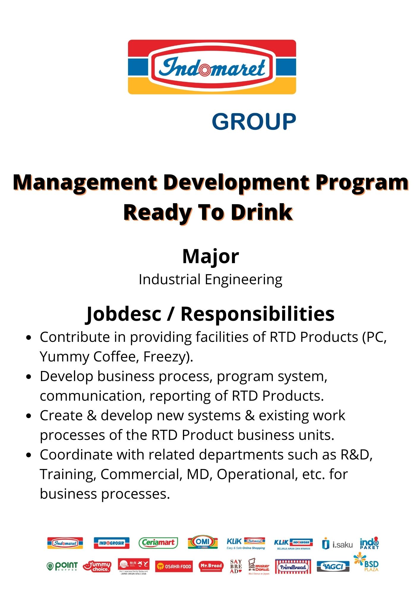 Management Development Program Ready to Drink @ Indomaret Group