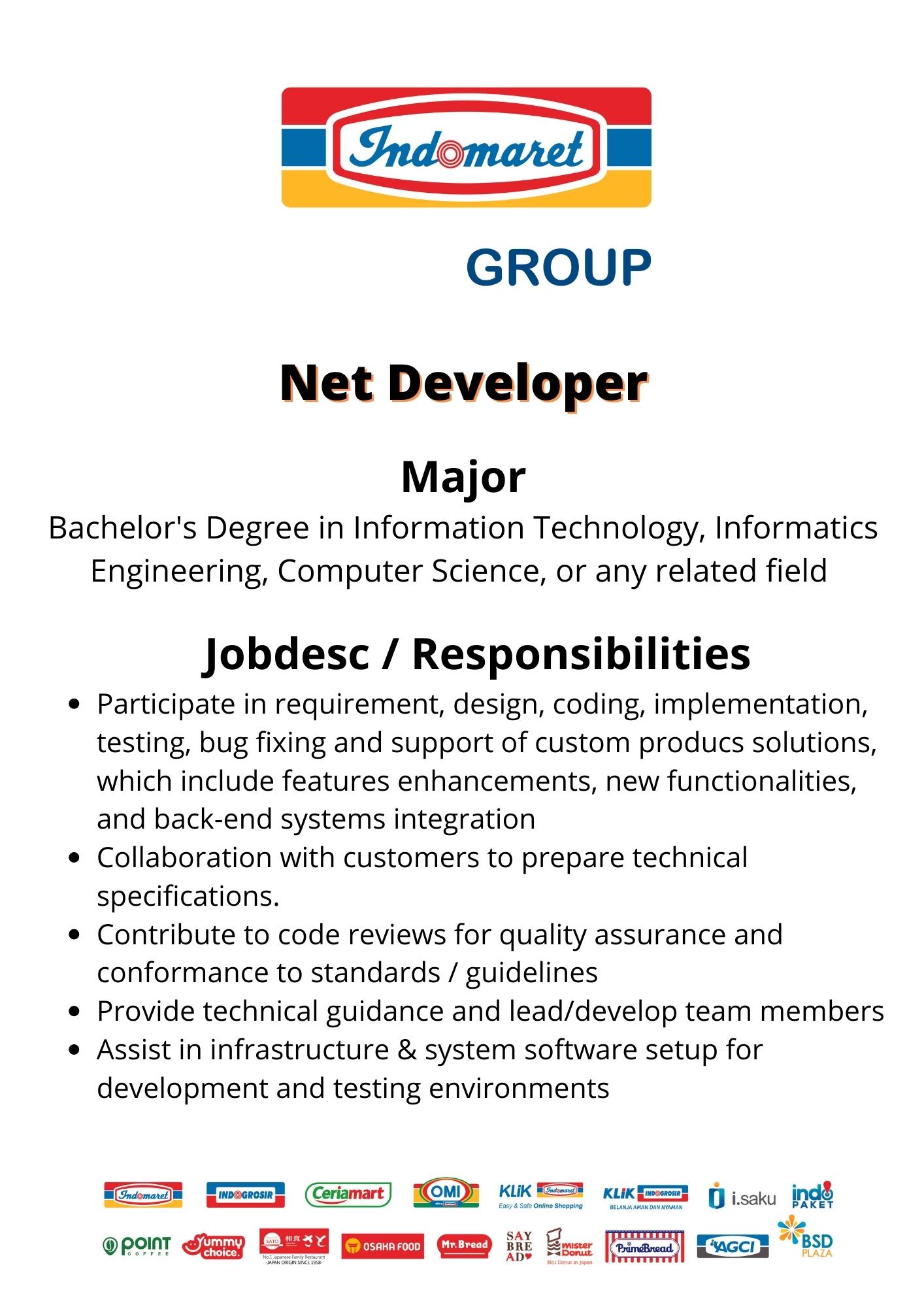 Net Developer @ Indomaret Group