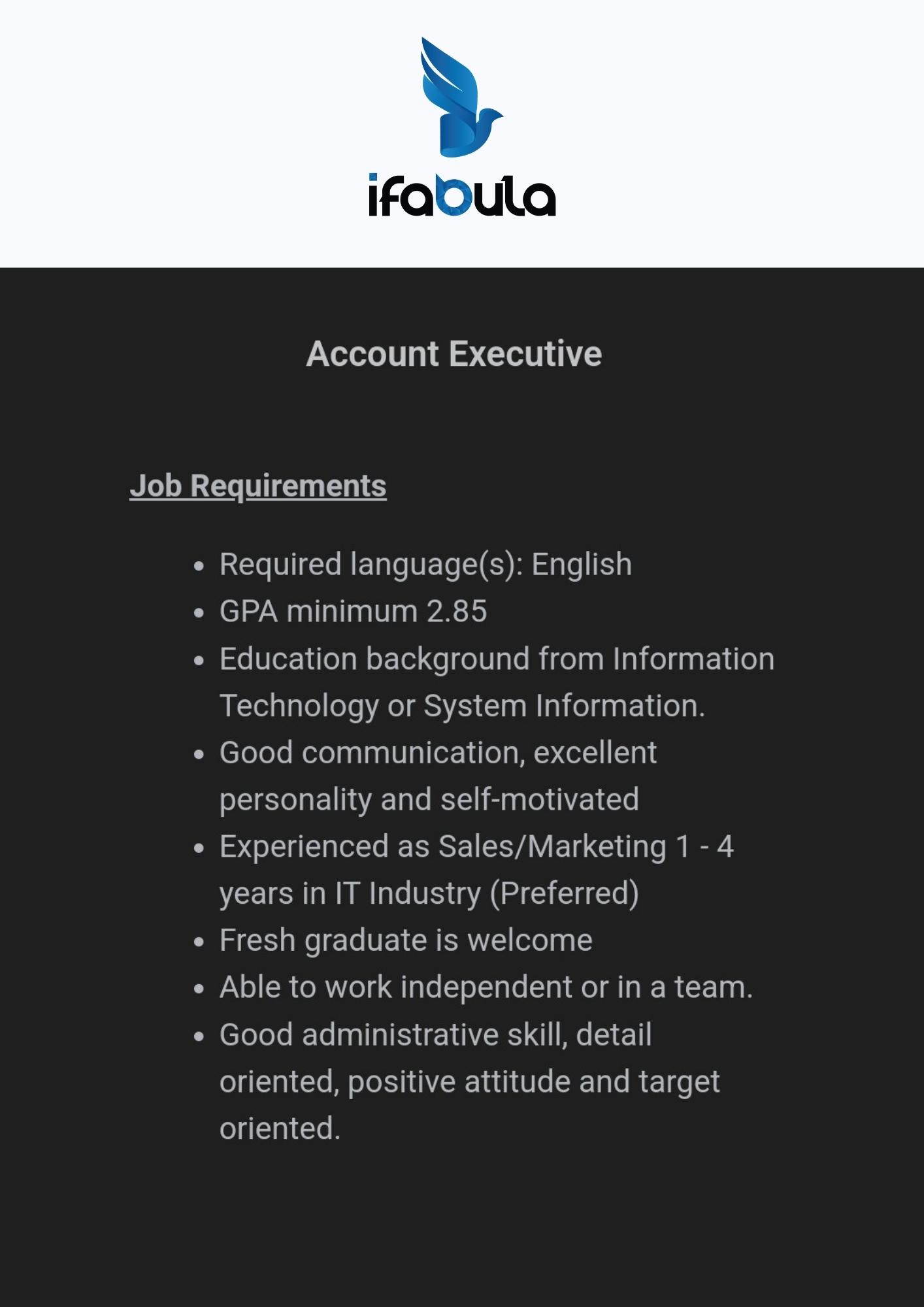 Account Executive @ Ifabula