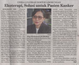 UNIKA LULUSKAN DOKTOR LINGKUNGAN – Ekoterapi, Solusi untuk Pasien Kanker