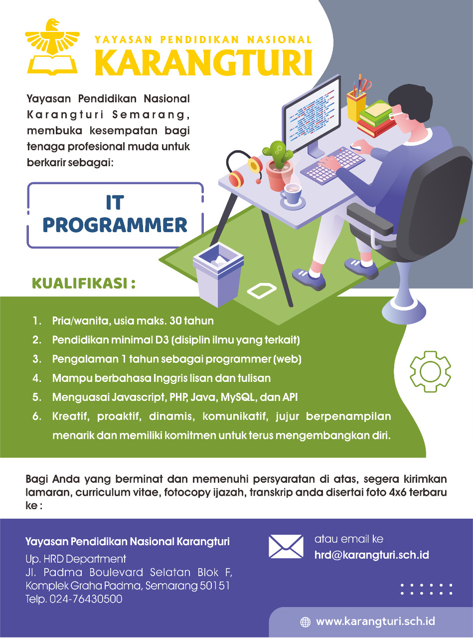 IT Programmer @ Yayasan Nasional Karangturi