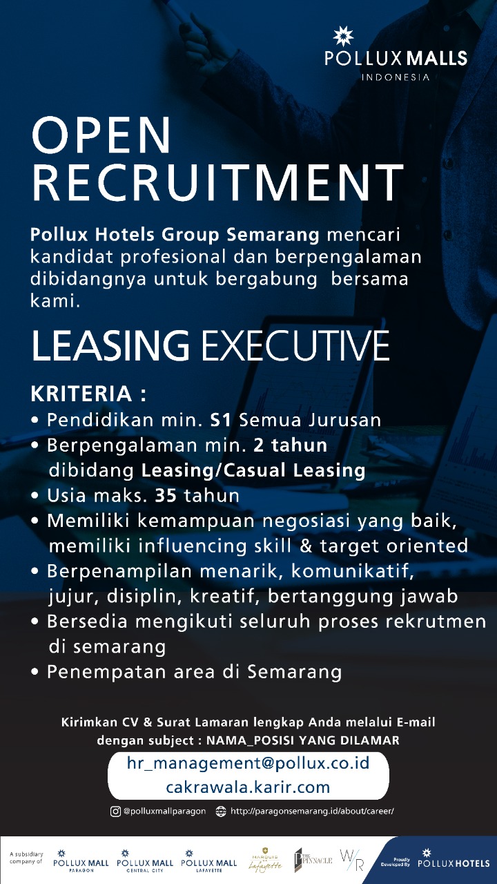 Leasing Executive @ Pollux Malls