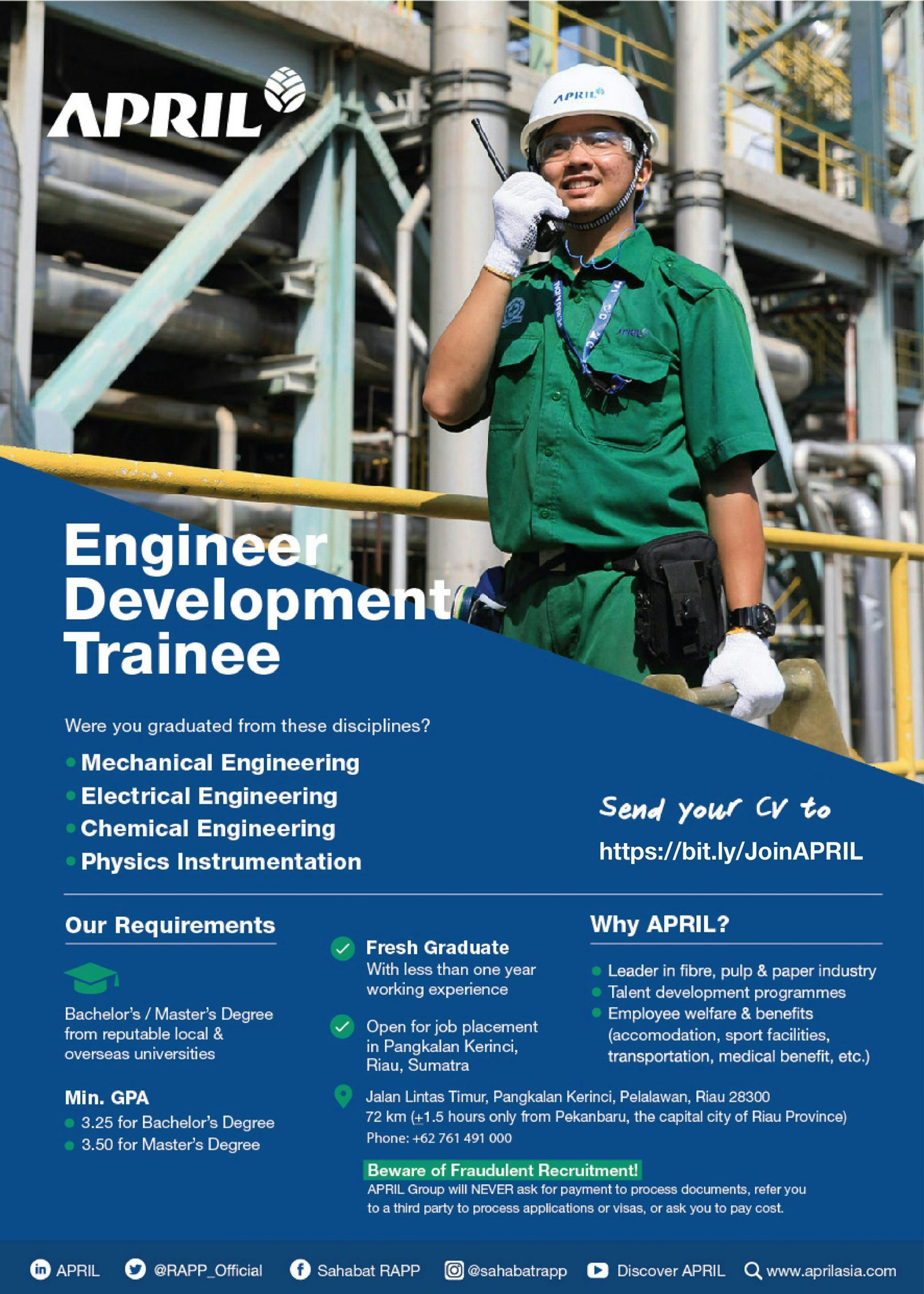 Engineer Develpoment Trainee @ APRIL