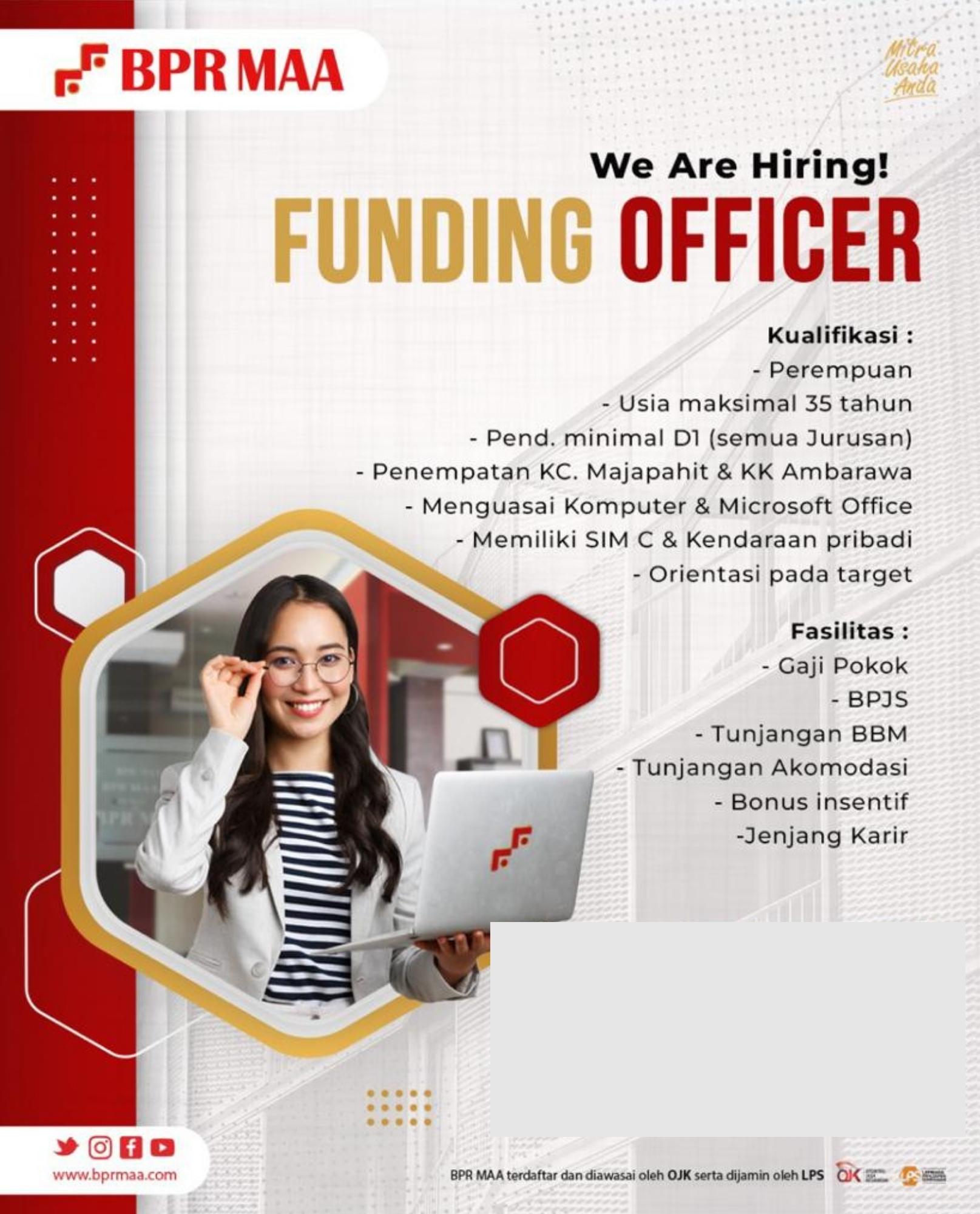 Funding Officer @ BPR MAA