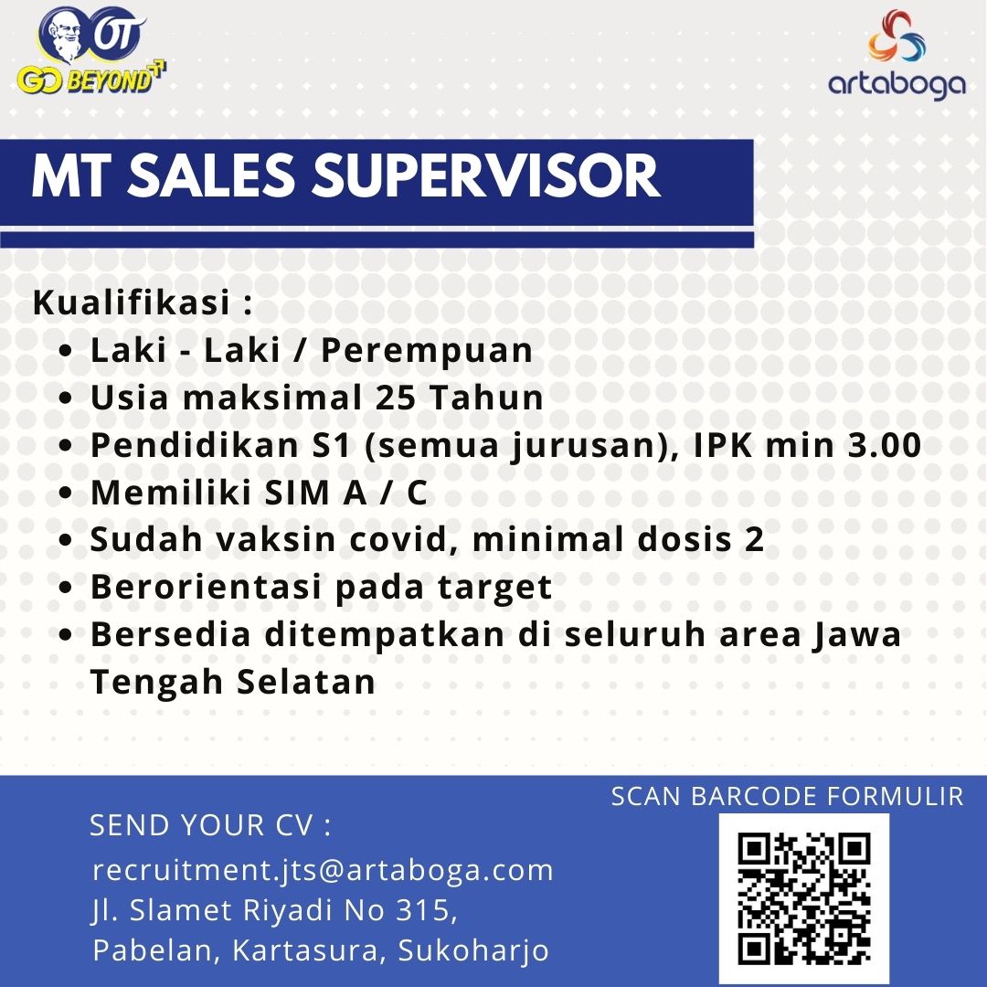 MT Sales Supervisor @ Artaboga