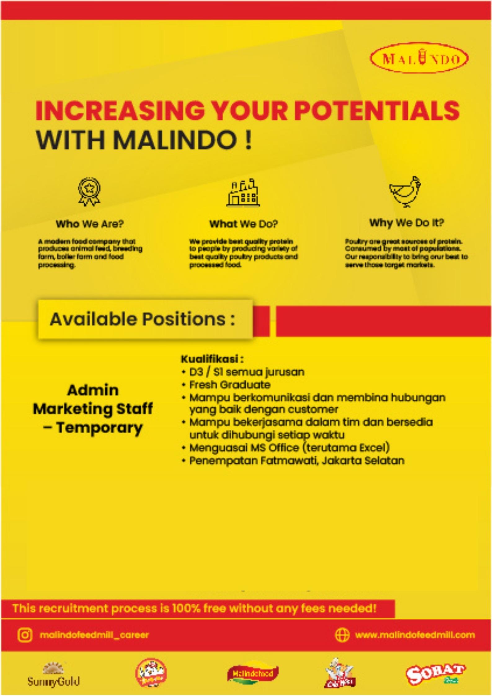Admin Marketing Staff @ Malindo