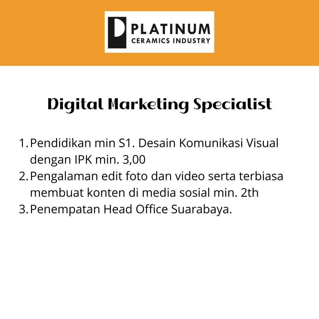 Digital Marketing Specialist @ Paltinum Ceramics Industry