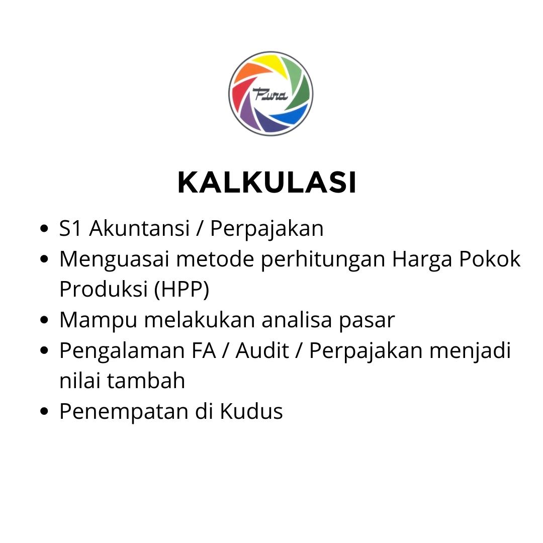 Kalkulasi @ PURA