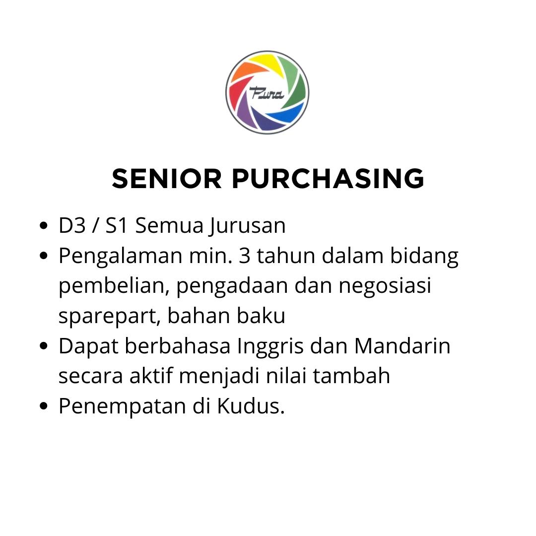 Senior Purchasing @ Pura