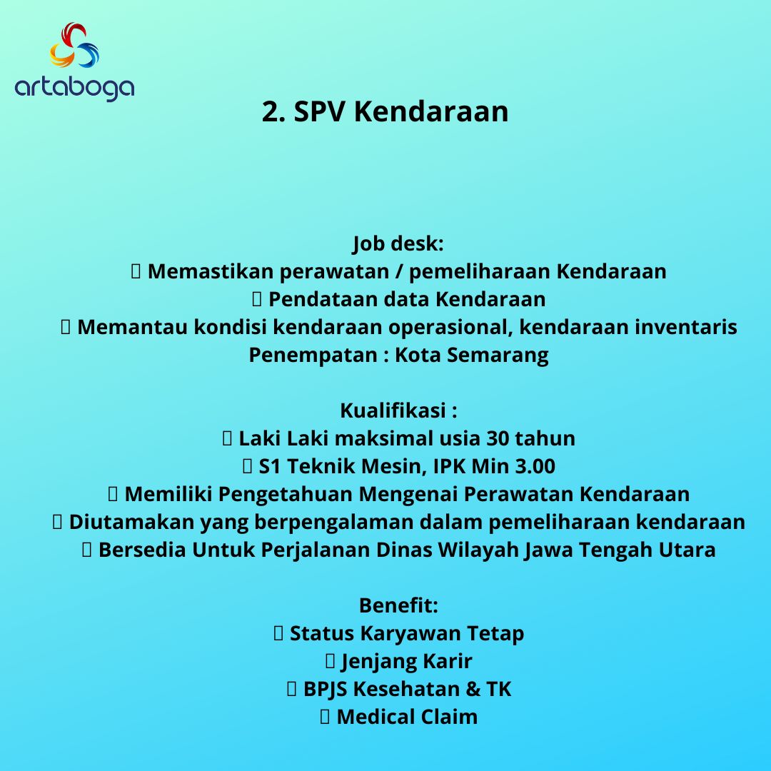 SPV Kendaraan @ Artaboga