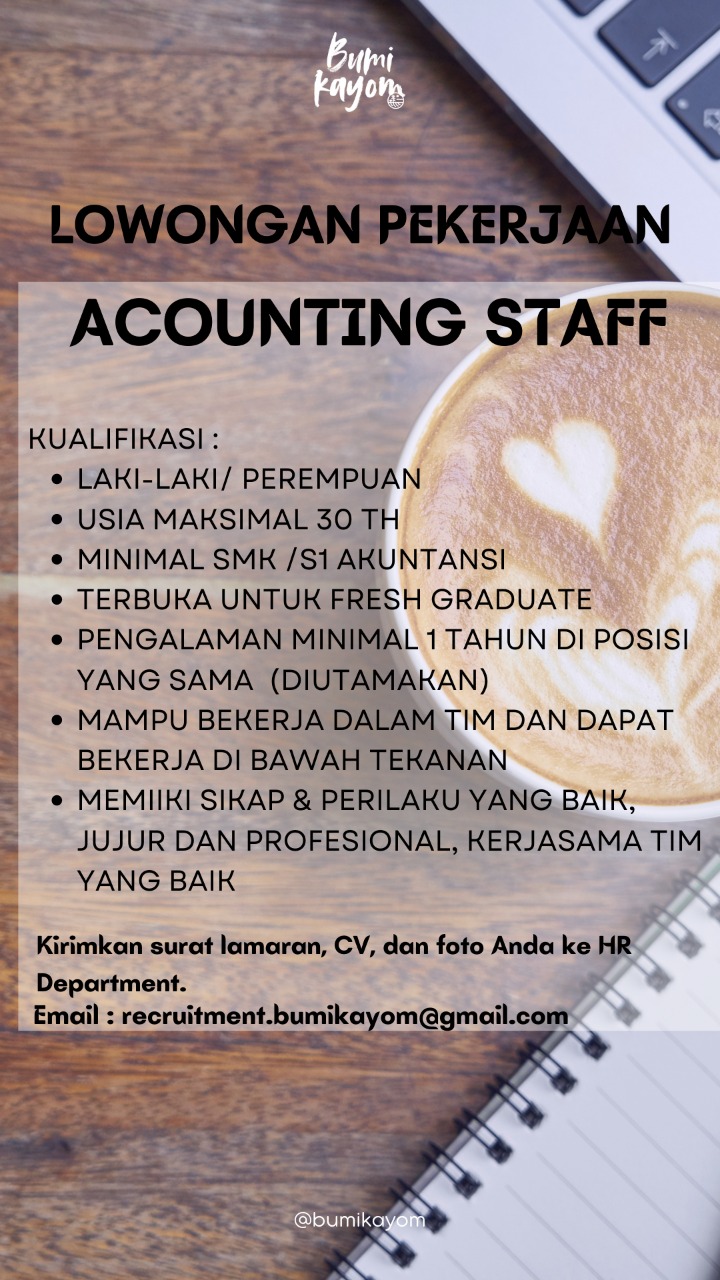 Accounting Staff @ Bumi Kayon