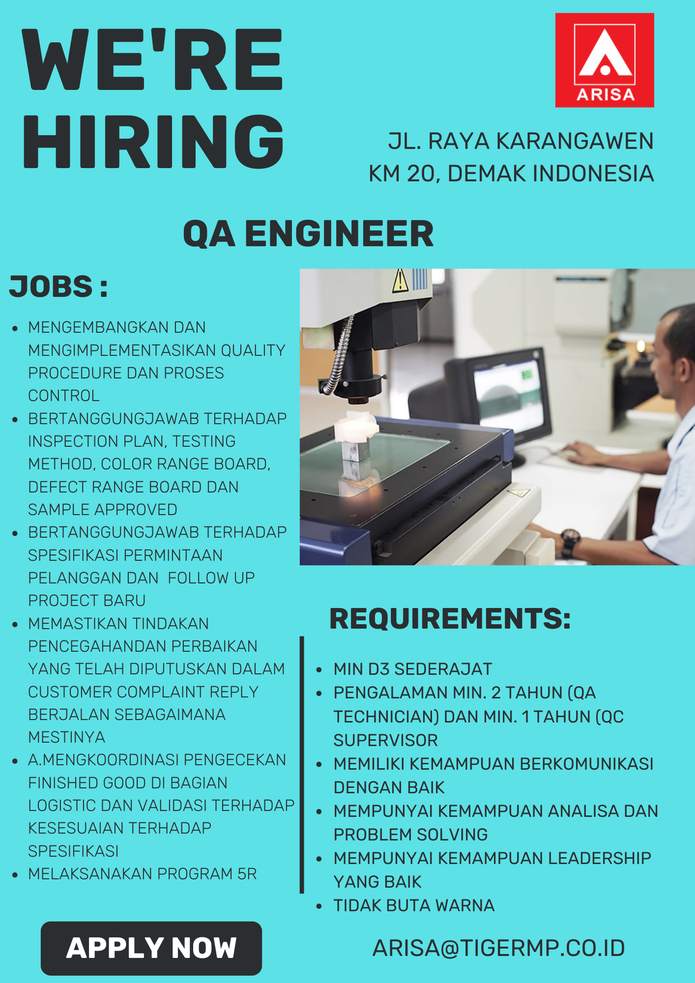 QA Engineer @ Arisa